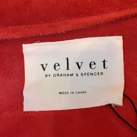 NWT VELVET BY GRAHAM & SPENCER MINA LUX FAUX FUR REVERSIBLE RED JACKET SIZE M - Picture 9 of 10